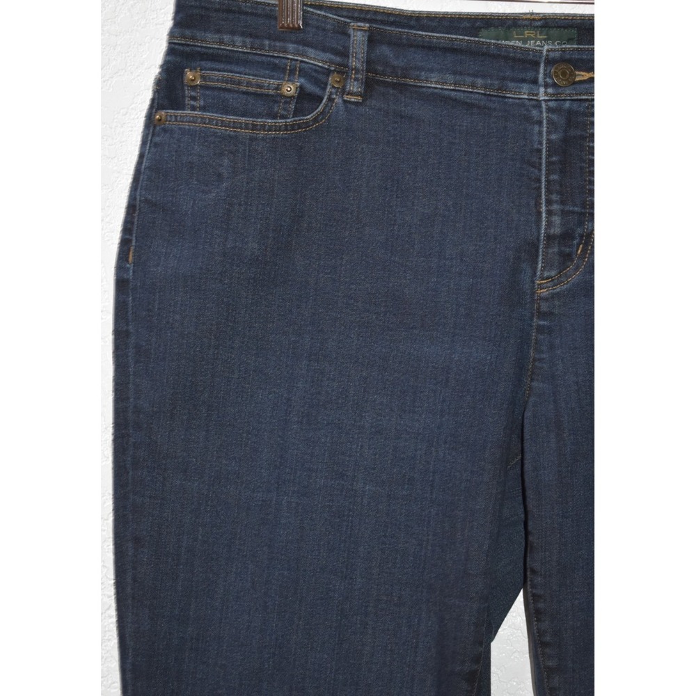 LRL‎ Lauren Ralph Lauren Jeans Co Women 14W Blue Denim Classic Straight 5-Pocket - Picture 7 of 16